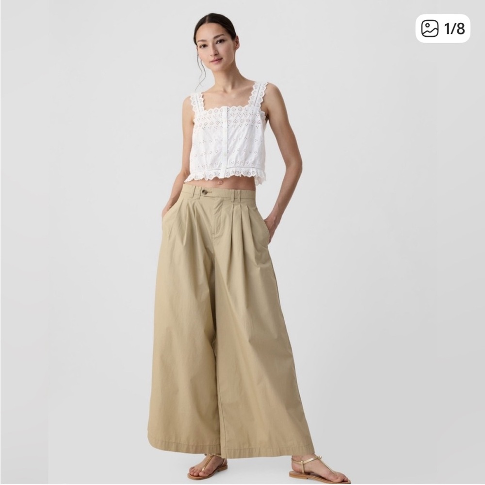 GAP x Doen Wide Leg Khaki Pants